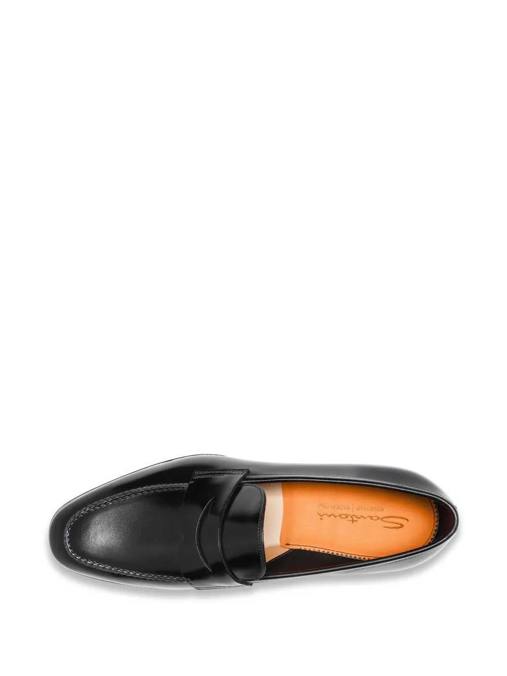 Santoni leather loafers Black