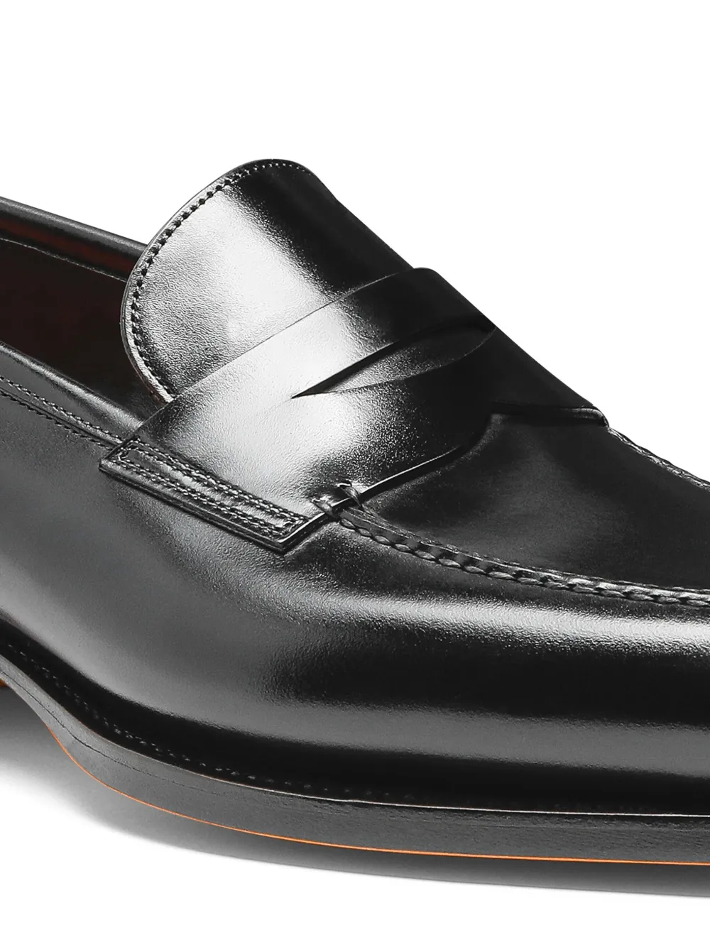 Santoni leather loafers Black