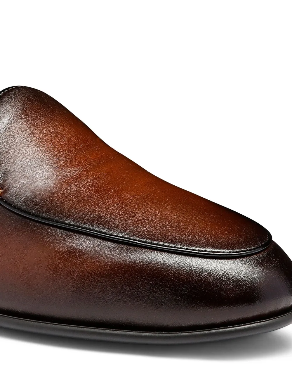 Santoni leather loafers Brown
