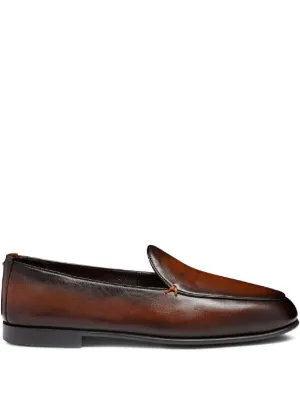 Santoni レザーローファー | ブラウン | FARFETCH JP