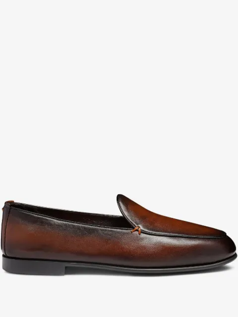 Santoni leather loafers