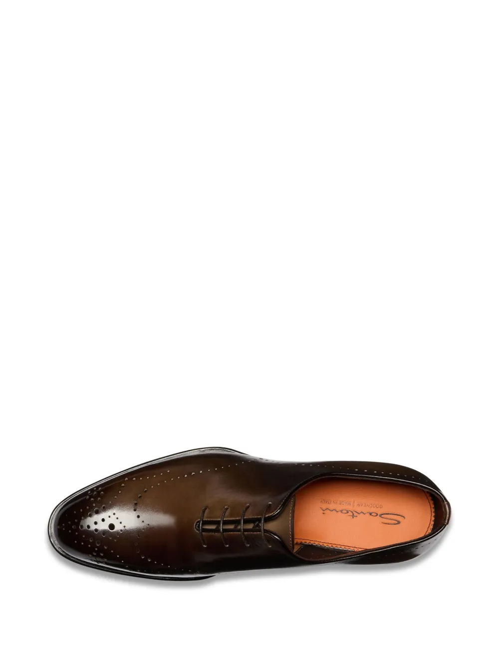 Santoni Leren Oxford schoenen Bruin