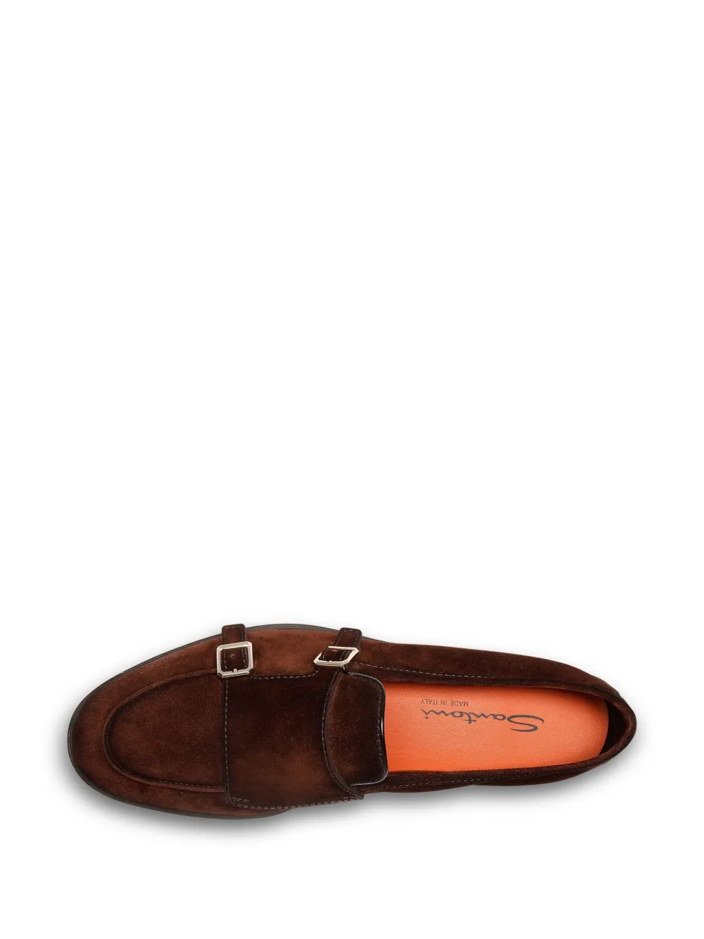 Santoni Suède gespschoenen Bruin