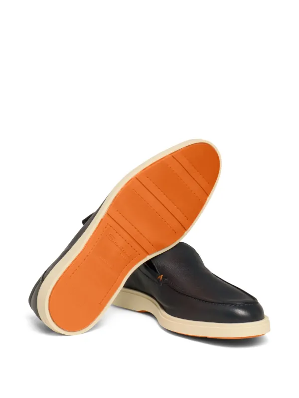 Santoni レザーローファー | ブルー | FARFETCH JP