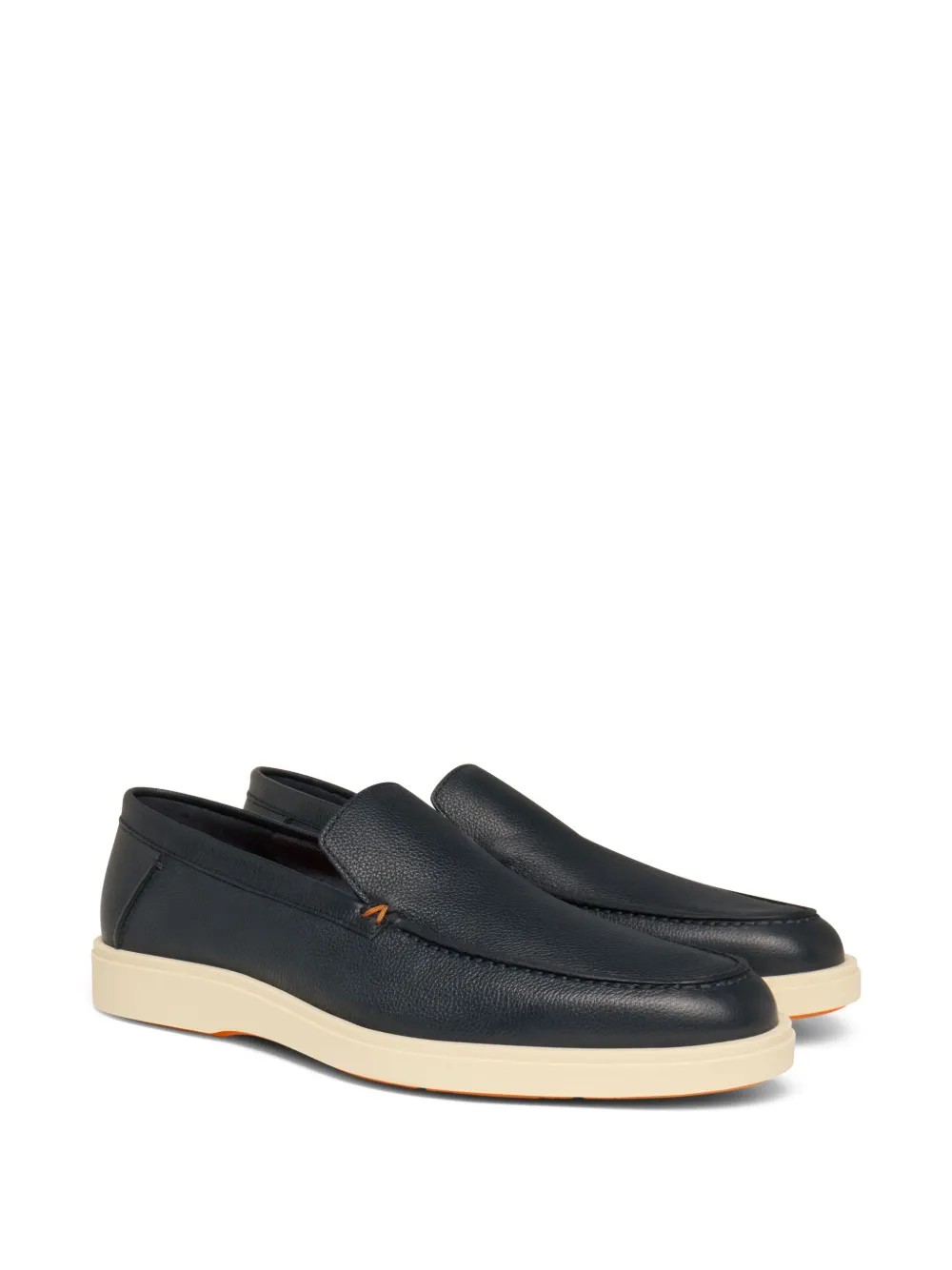 Santoni Leren loafers - Blauw