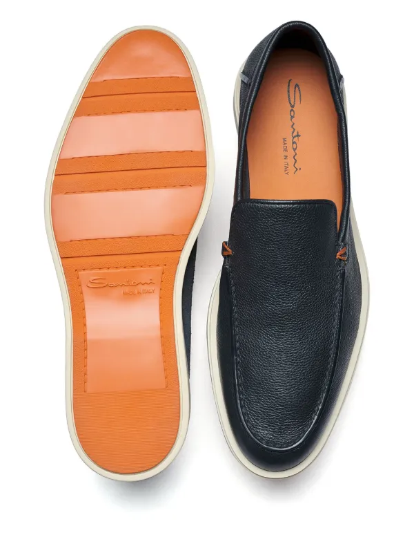 Santoni レザーローファー | ブルー | FARFETCH JP