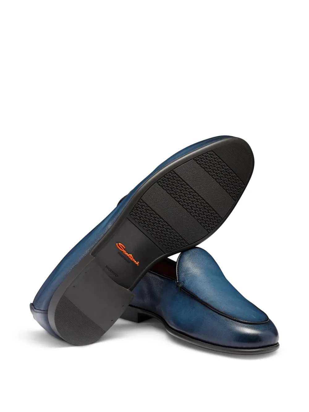 Santoni leather loafers Blue