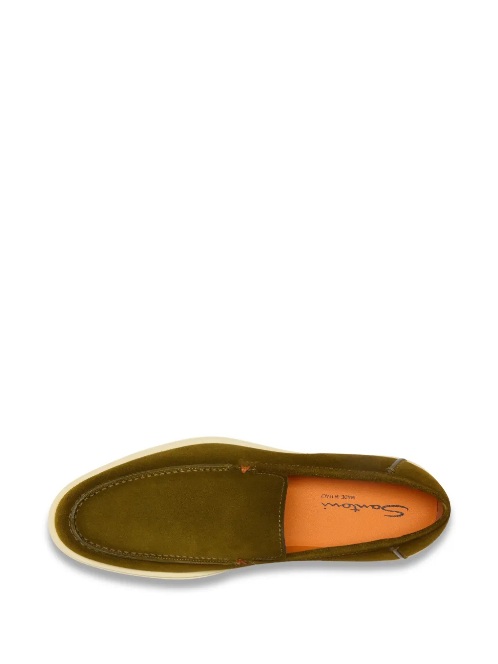 Santoni Suède loafers Groen