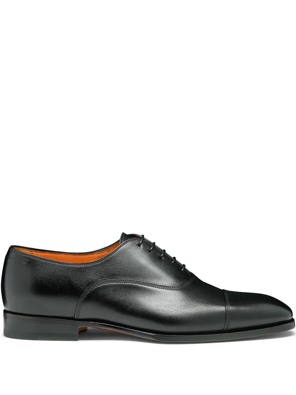 Santoni Leren Oxford schoenen Zwart