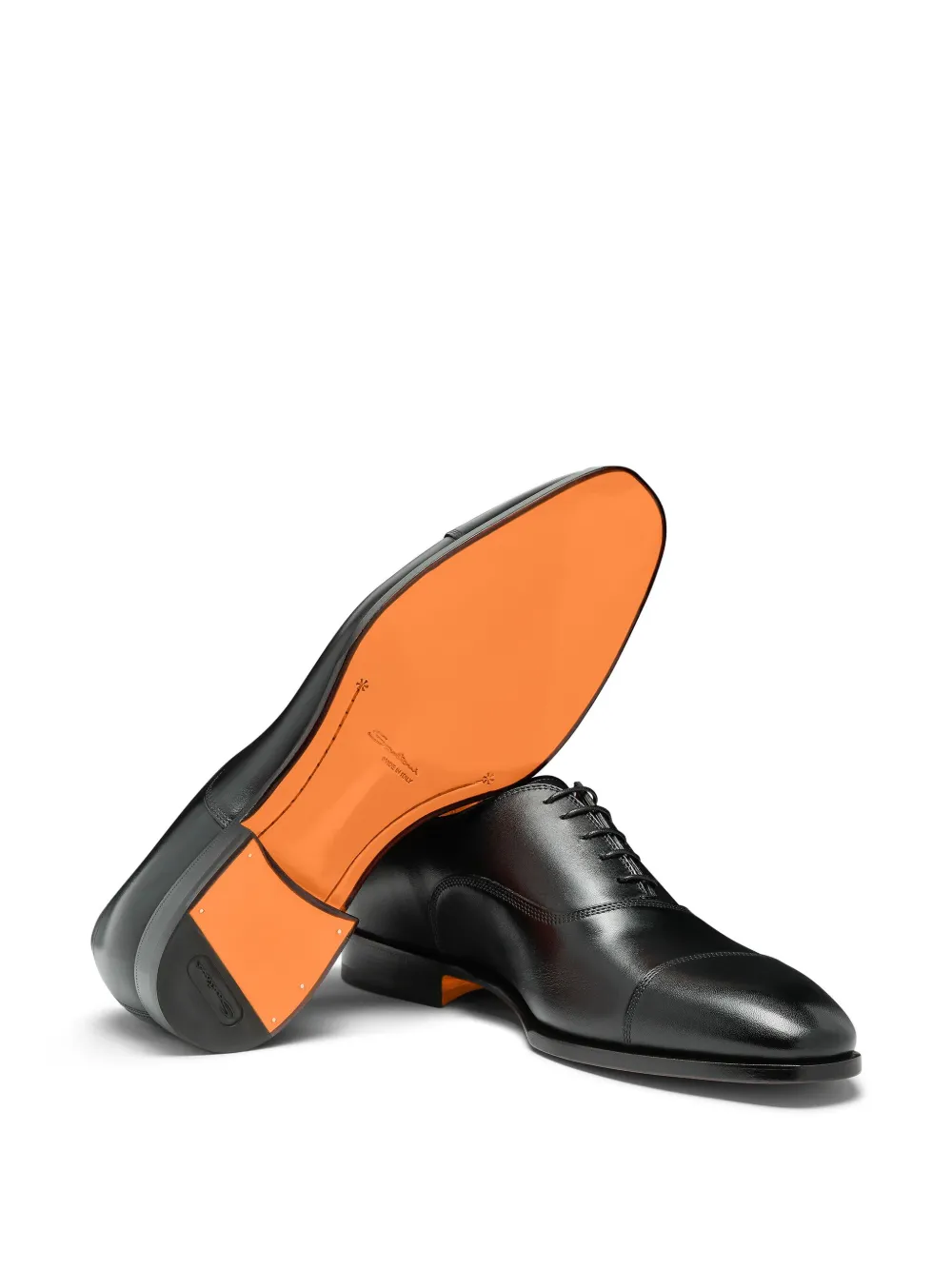 Santoni leather Oxford shoes Black