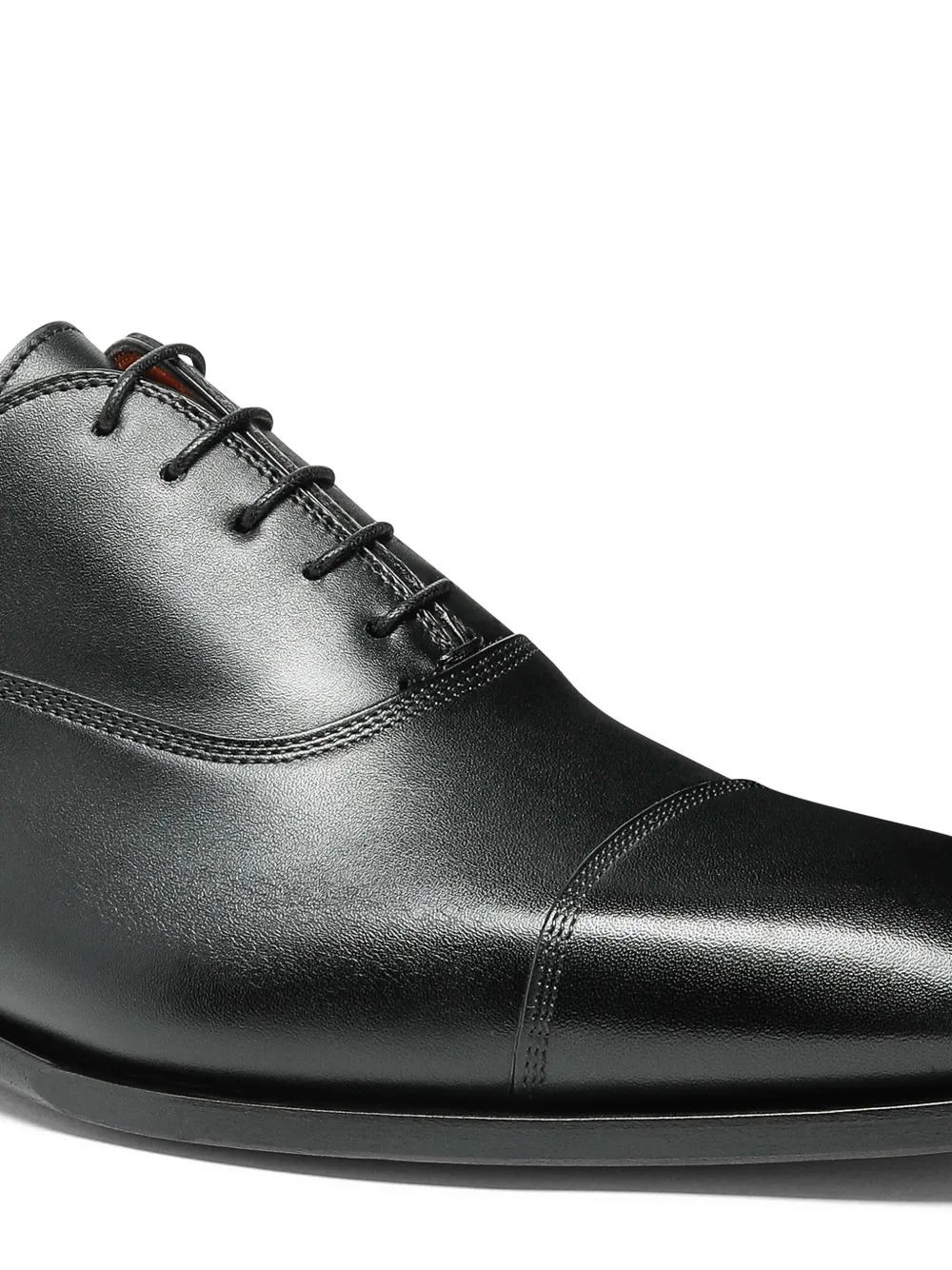 Santoni leather Oxford shoes Black