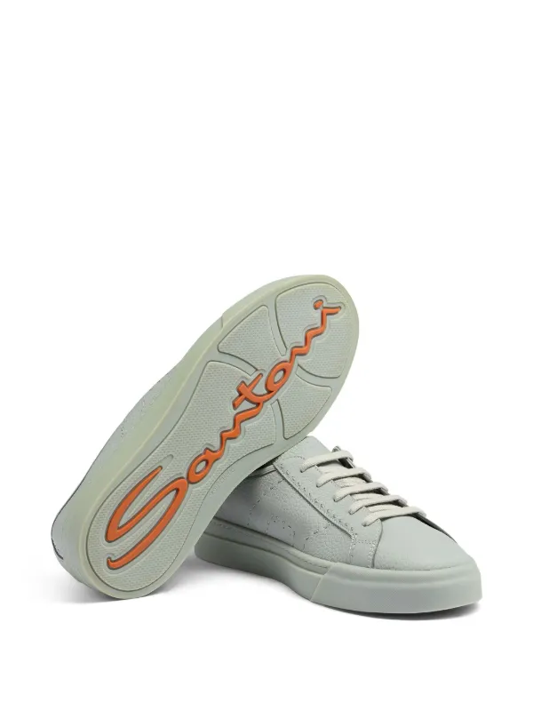 Santoni Loafers Met Dubbele Gesp Blauw FARFETCH NL