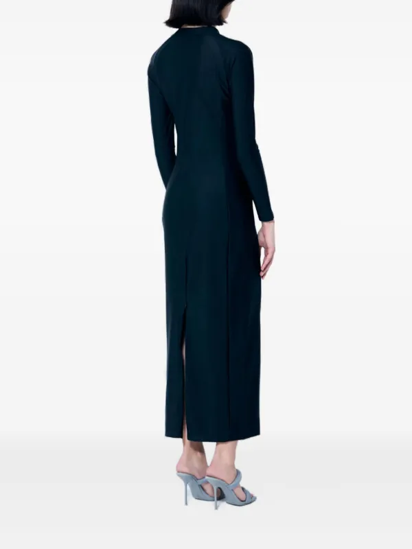 alexander wang maxi dress Alexander Wang Distressed Maxi Dress In Washed Steel - 30% Off