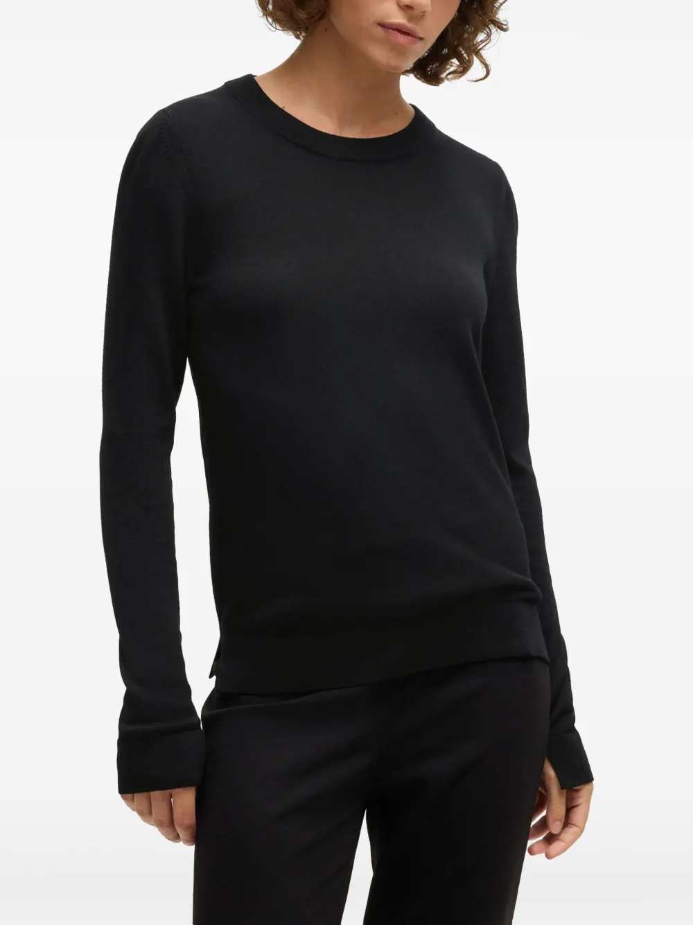 BOSS Wollen top Zwart