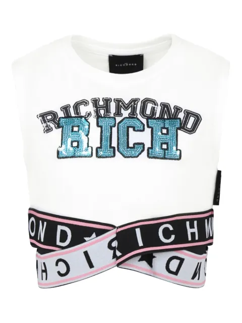 John Richmond Junior criss-cross hem t-shirt 