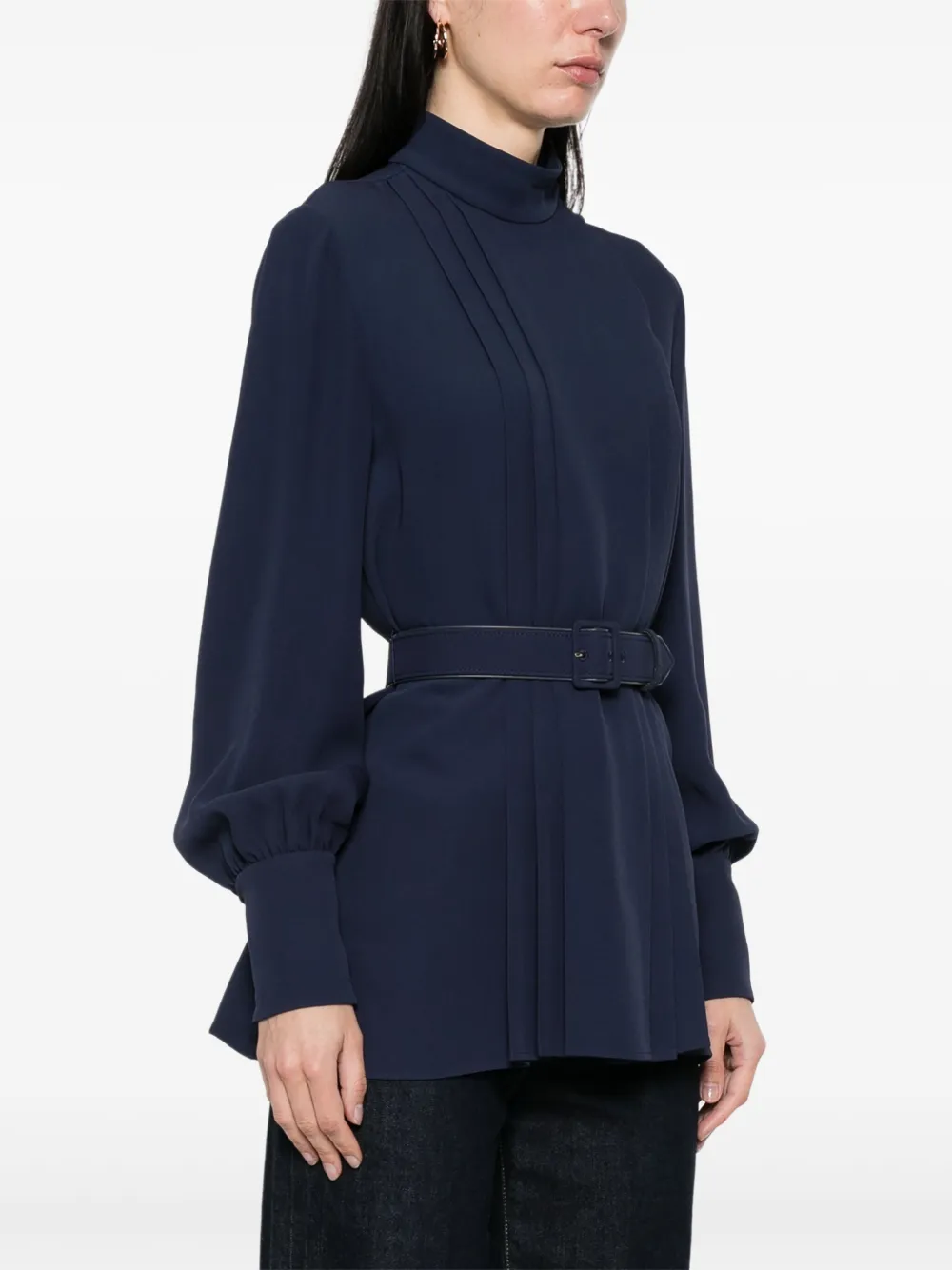 Valentino Garavani Cady blouse met ceintuur Blauw
