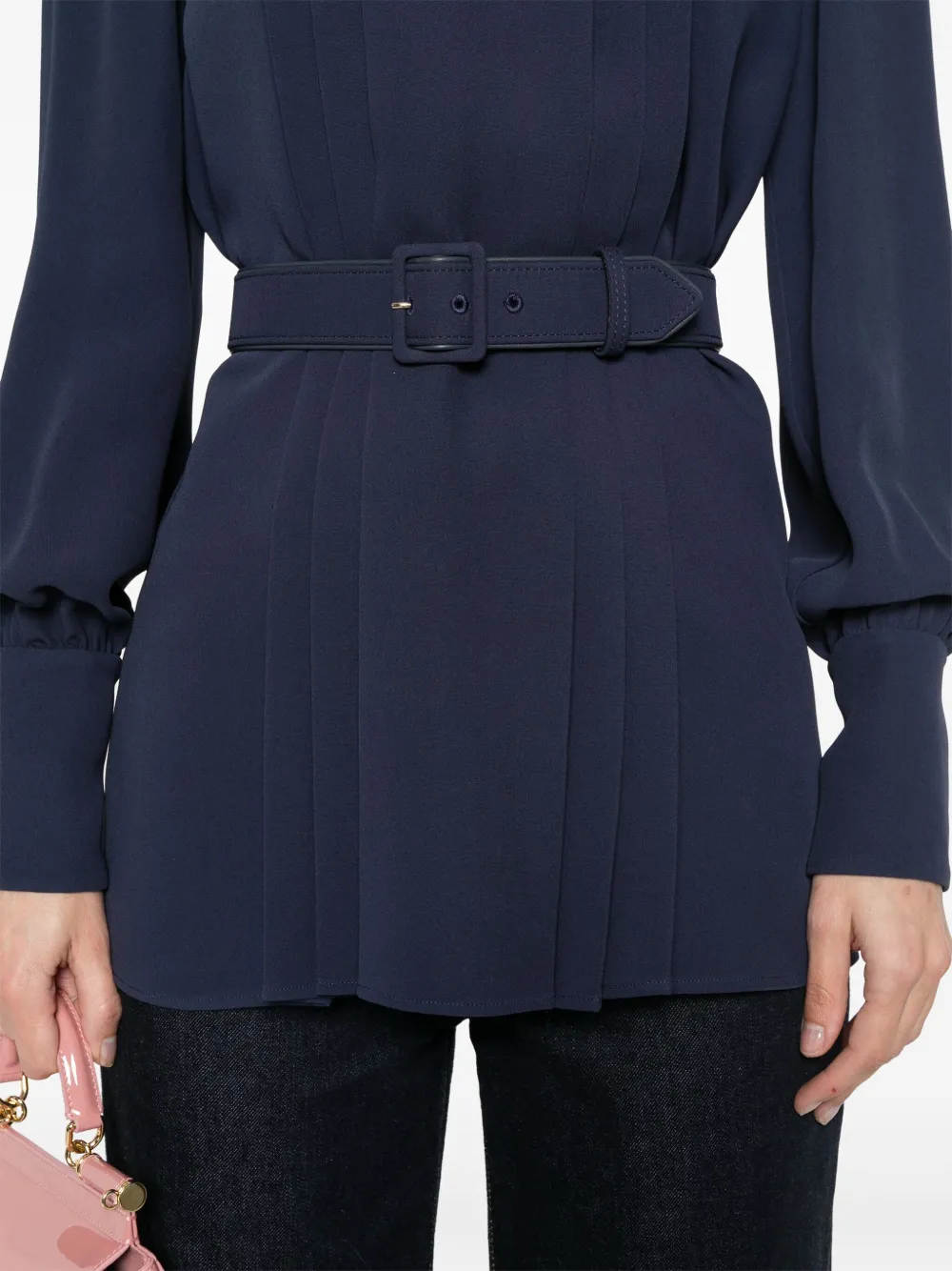 Valentino Garavani Cady blouse met ceintuur Blauw