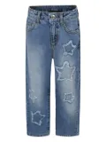 John Richmond Junior star-patch jeans - Blue