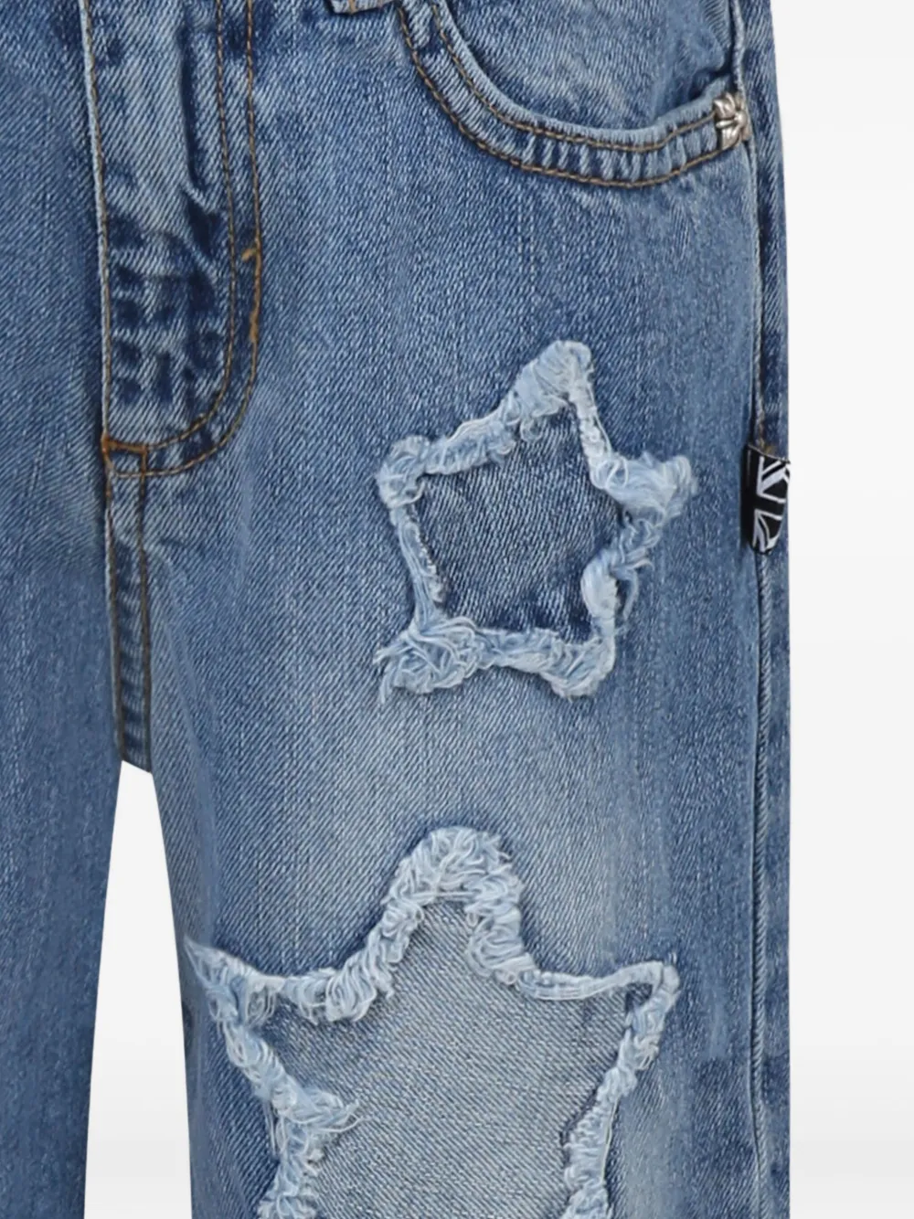 JOHN RICHMOND JUNIOR STAR-PATCH JEANS