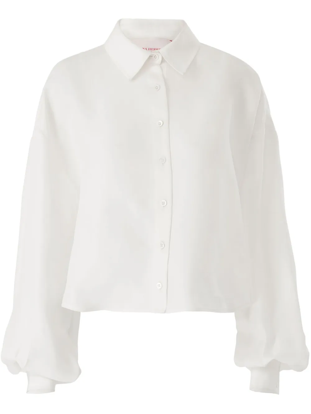 silk cropped shirt