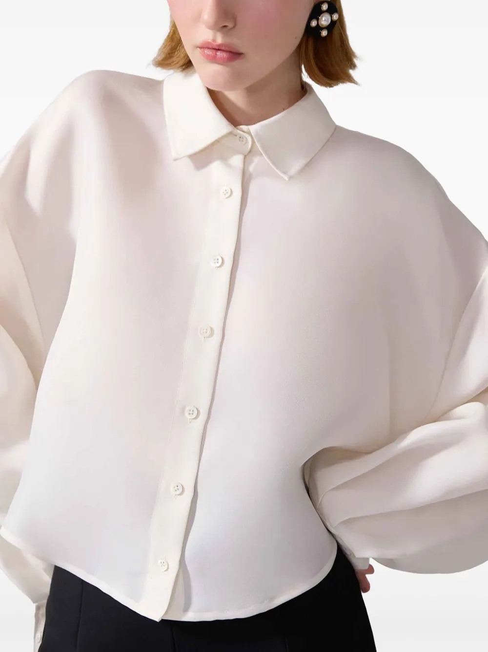 Carolina Herrera Zijden blouse Wit