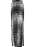 Carolina Herrera houndstooth column skirt - White