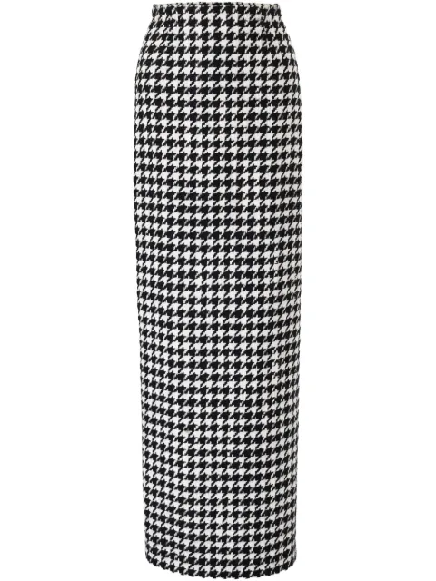 Carolina Herrera houndstooth column skirt
