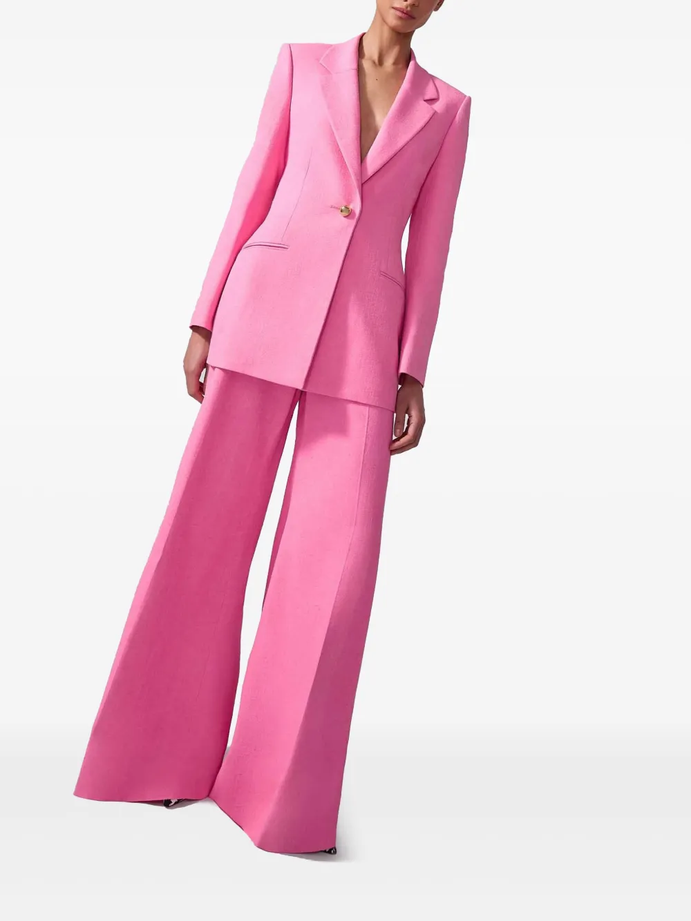 Carolina Herrera High waist palazzo broek Roze