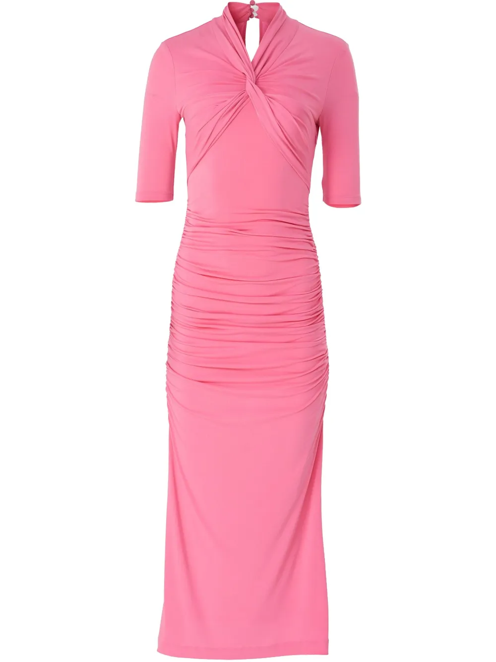 Carolina Herrera Midi-jurk met ruches Roze