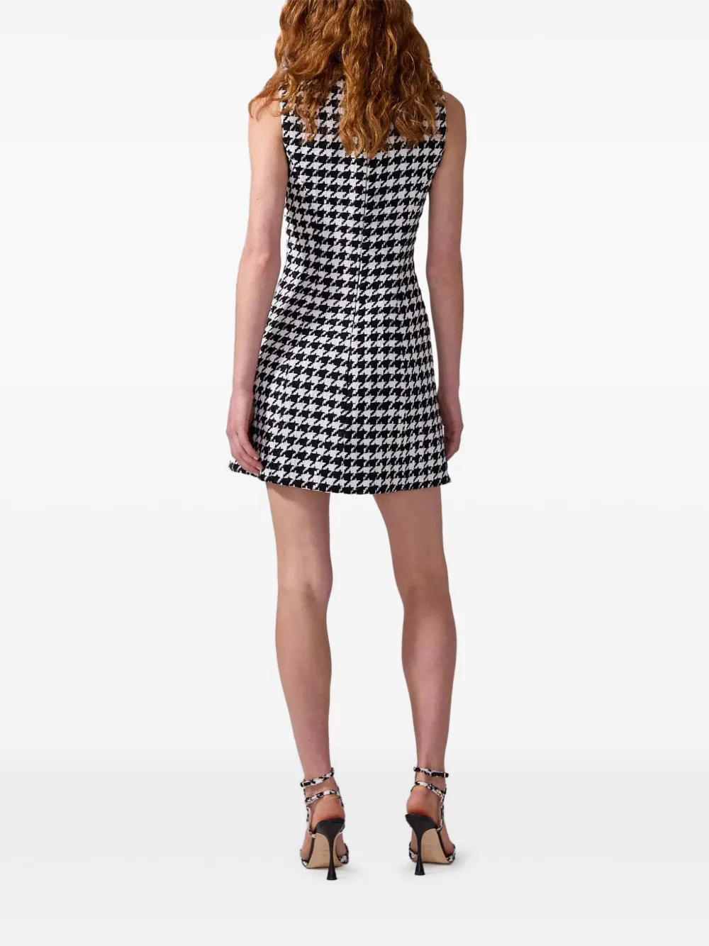 Carolina Herrera Jurk met pied-de-poule print Wit