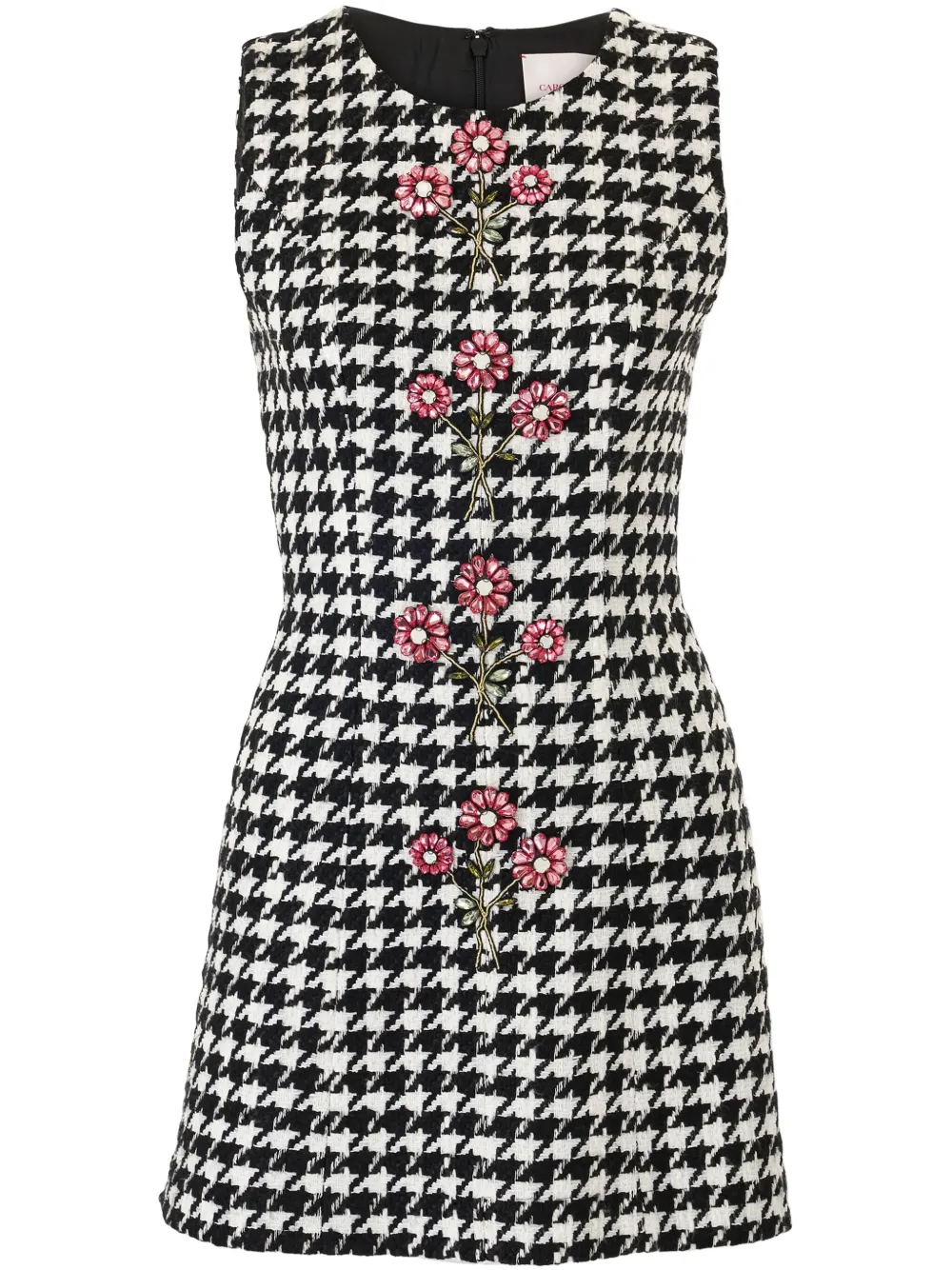 Carolina Herrera houndstooth-pattern mini dress Wit