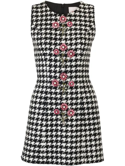 Robe courte à motif pied-de-poule - Carolina Herrera - Modalova