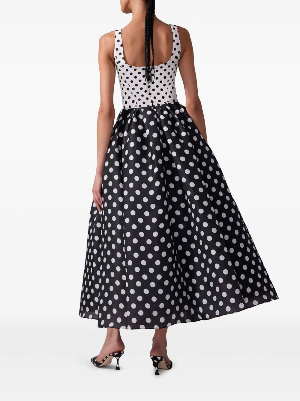 Carolina Herrera Midi-jurk met stippen Zwart