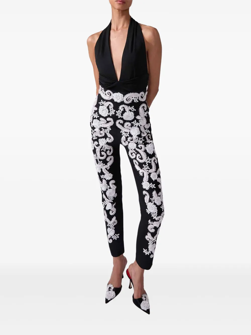Carolina Herrera Slim-fit broek Zwart