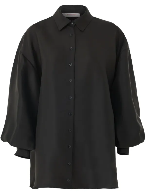 Carolina Herrera Silk Shirt in Black