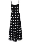 Carolina Herrera polka-dot knit midi dress - Black