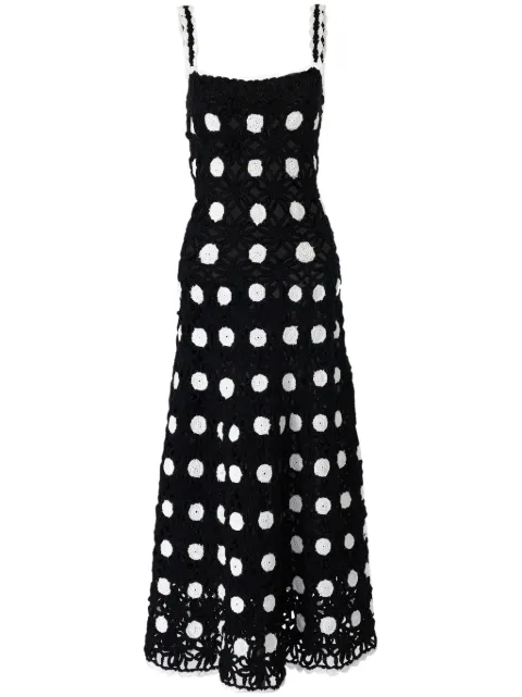 Carolina Herrera polka-dot knit midi dress