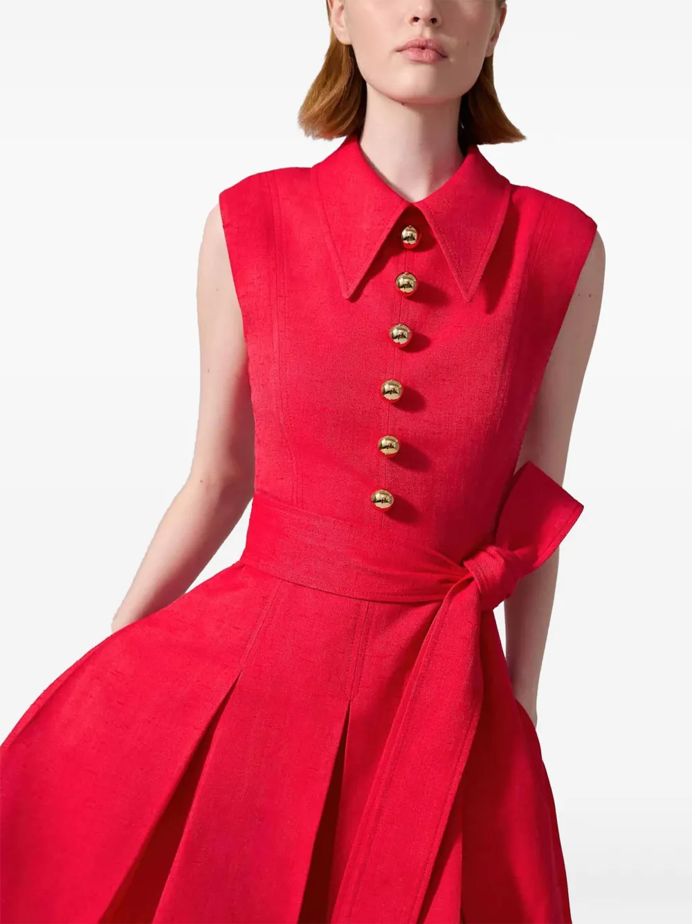 Carolina Herrera Mouwloze mini-jurk Rood