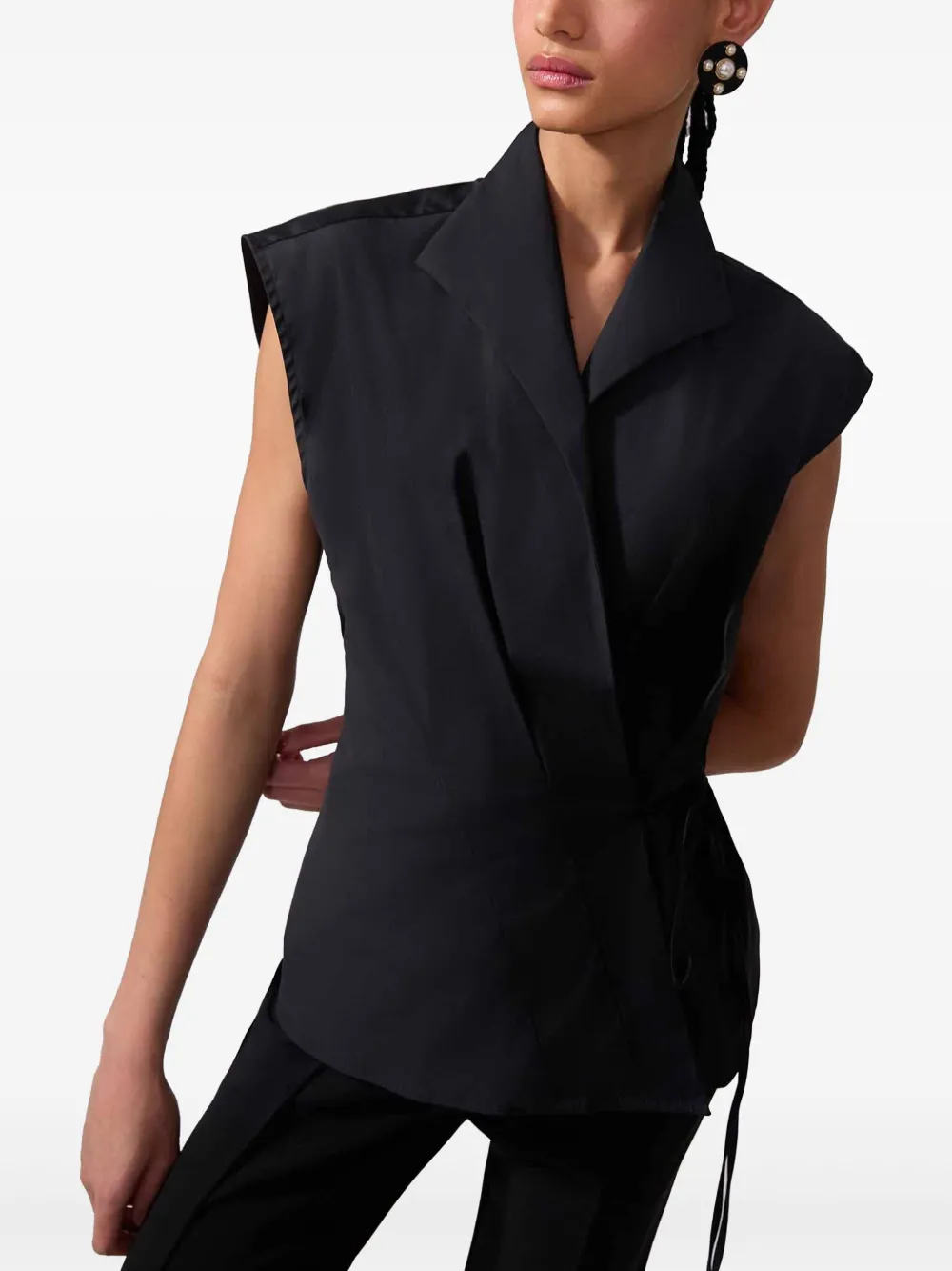 Carolina Herrera Wikkeltop Zwart