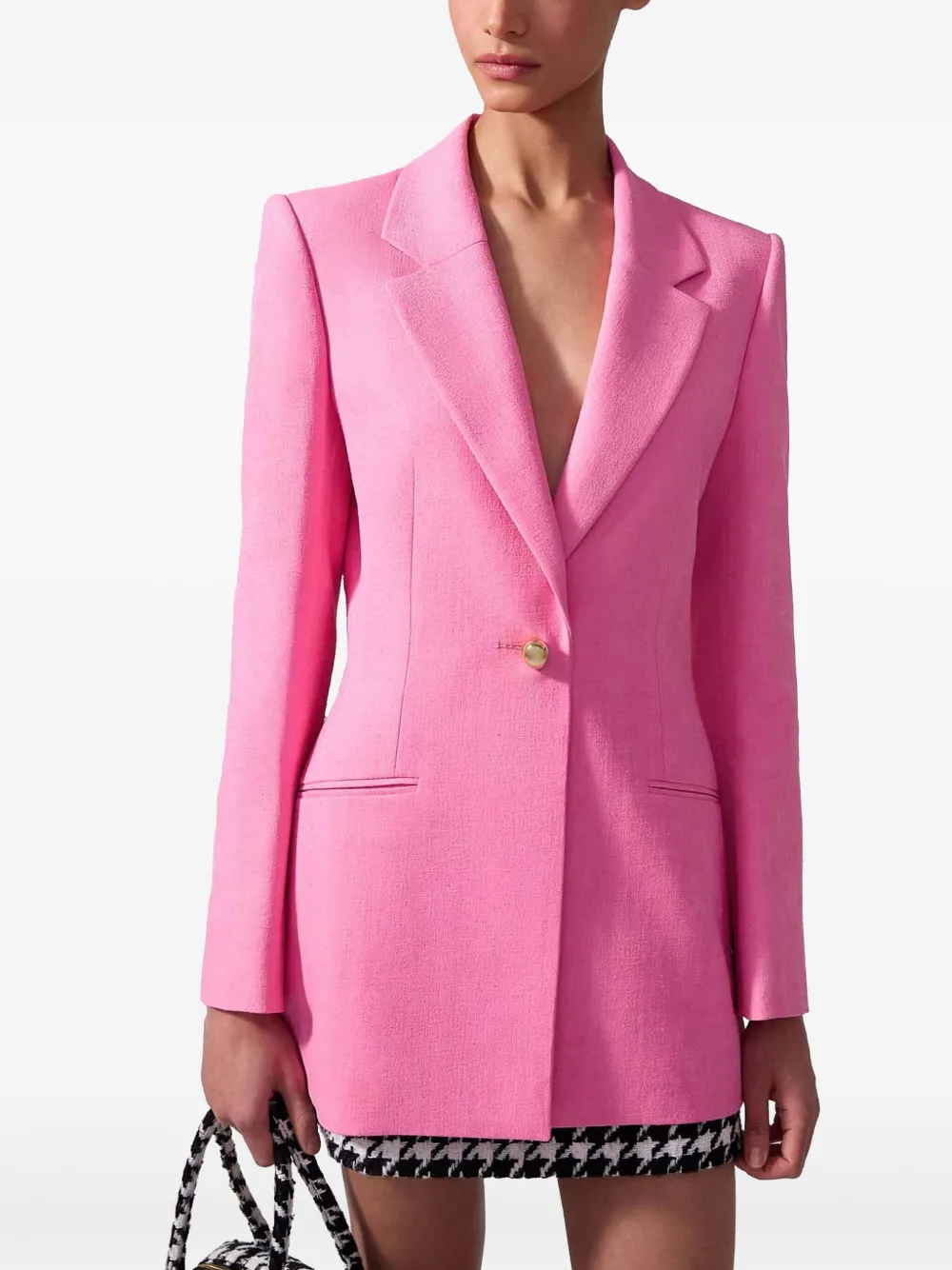 Carolina Herrera Blazer met enkele rij knopen Roze