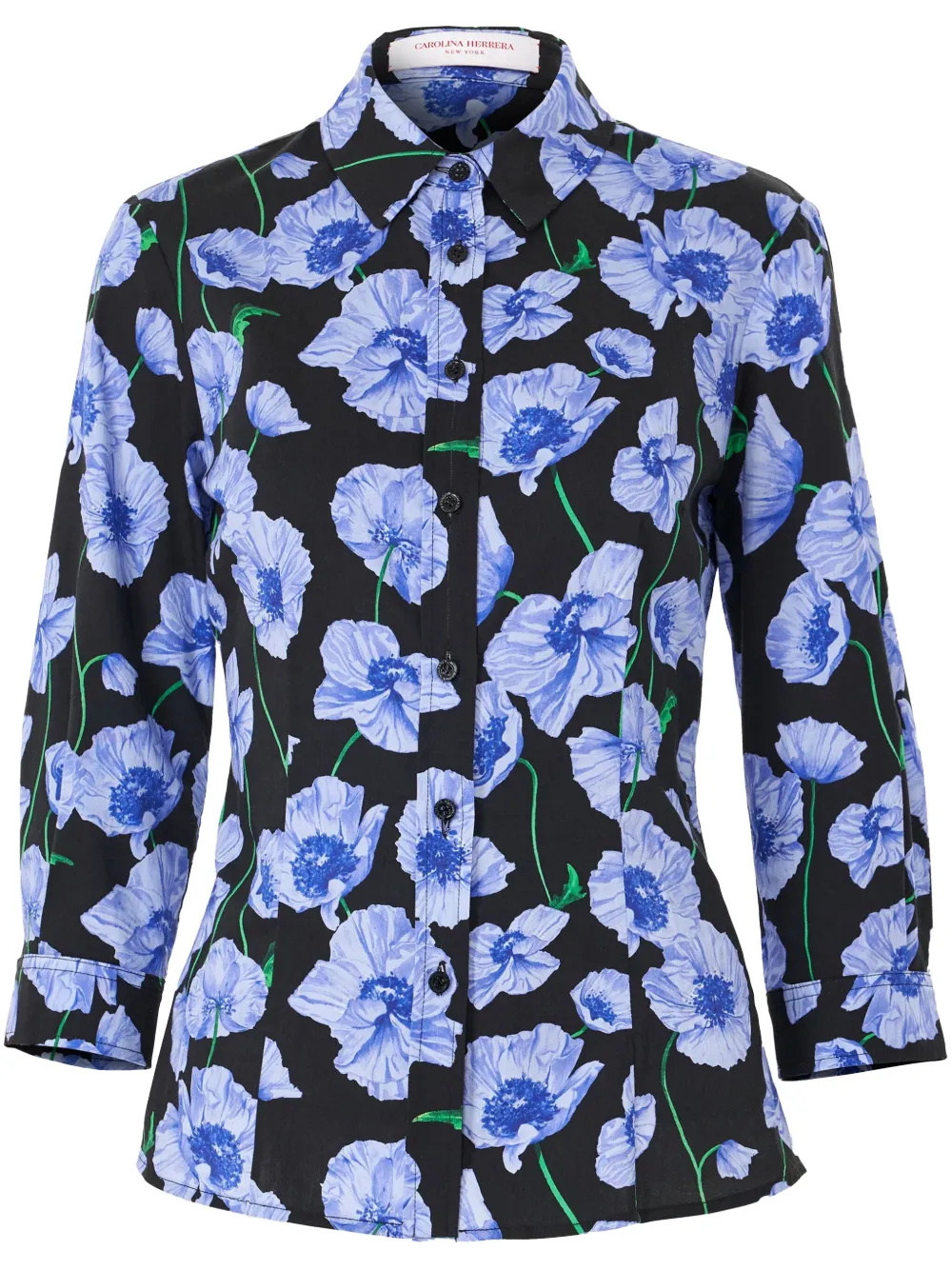 Carolina Herrera Blouse met bloemenprint Zwart