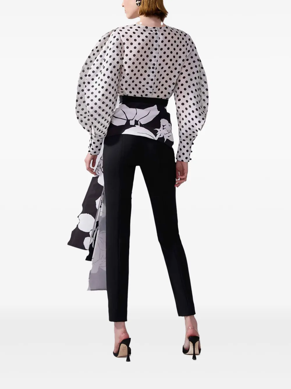 Carolina Herrera Blouse met stippen Wit