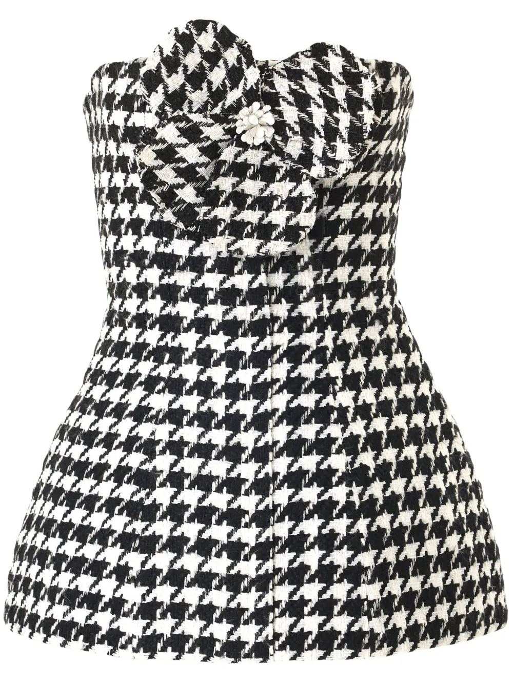 Image 1 of Carolina Herrera houndstooth-pattern top