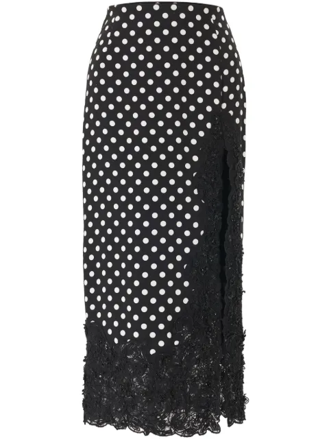 Carolina Herrera polka dot midi skirt