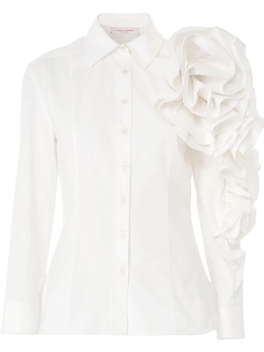 Carolina Herrera Blouse met bloemenapplicatie Wit