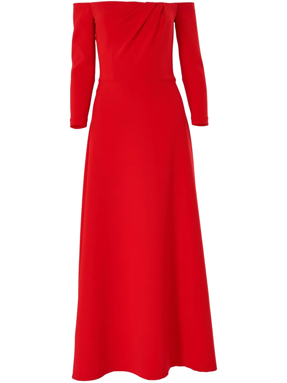 Carolina Herrera Off-shoulder midi-jurk Rood