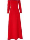 Carolina Herrera off-shoulder midi dress - Red