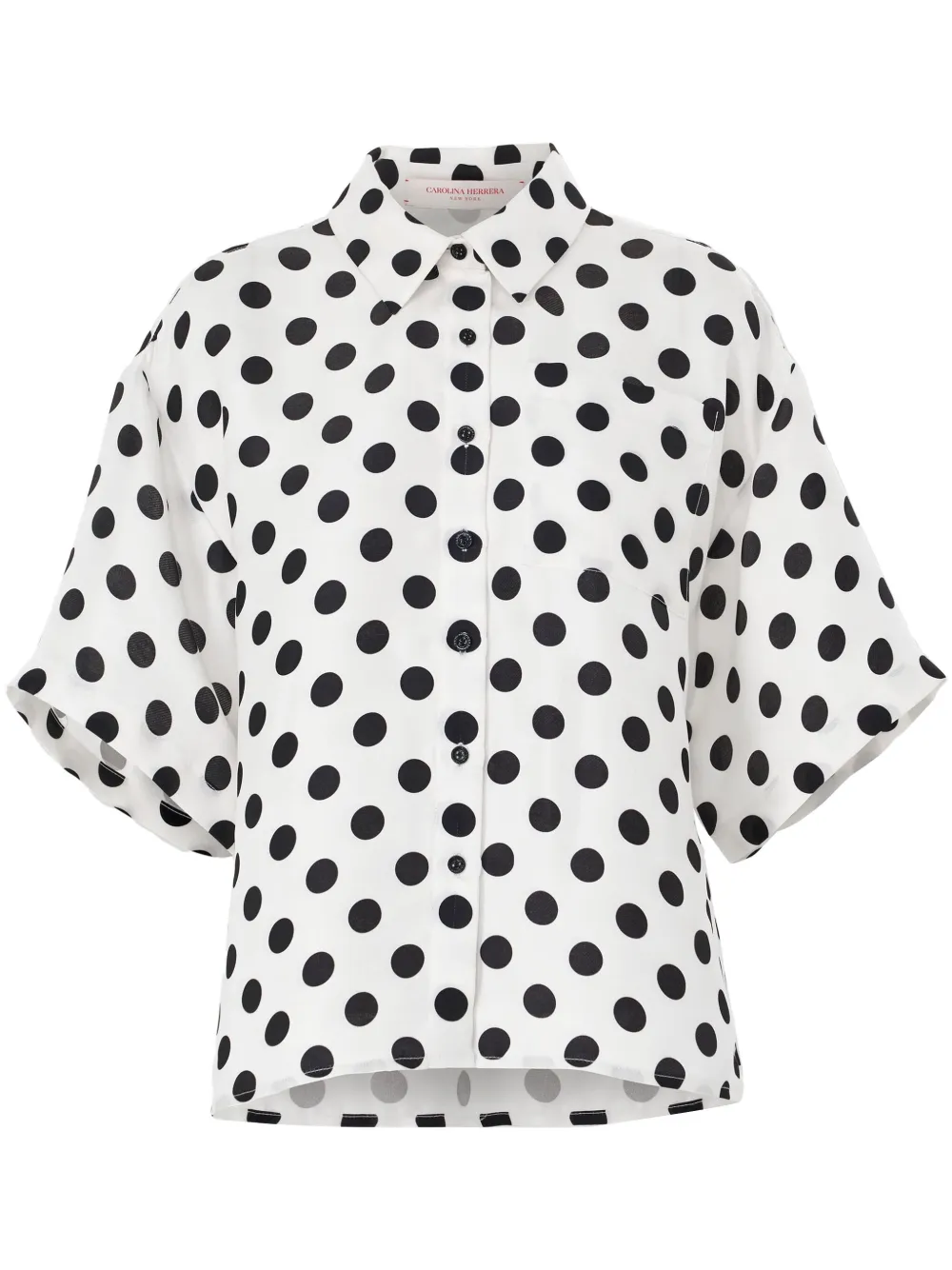 Carolina Herrera Blouse met stippen Wit