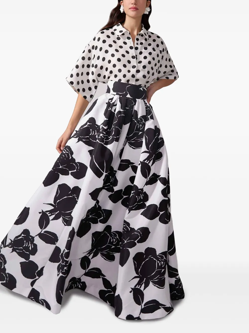 Carolina Herrera Rok met bloemenprint Wit