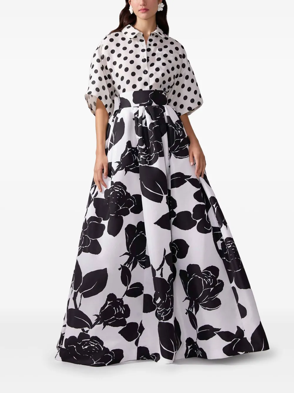 Carolina Herrera Rok met bloemenprint - Wit